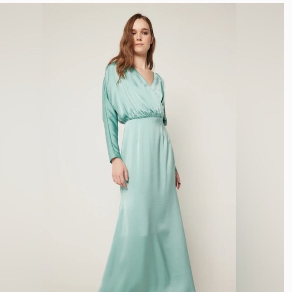 Elliatt Diem Maxi Dress XS NWT Aqua Green Silky Easter Femme Romantic Ethereal